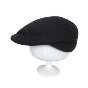 Scala Men’s Newsboy Classic Wool Cap Messenger Boy Charcoal Gray Hat